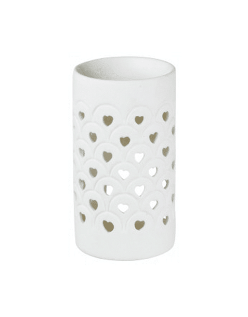 heart oil burner white ambiance des alpes