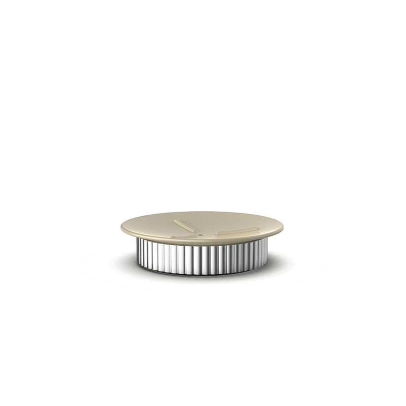 Aluminum and Porcelain Soap Dish