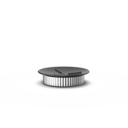 Aluminum and Porcelain Soap Dish