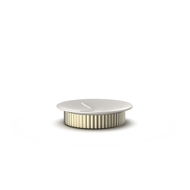 Aluminum and Porcelain Soap Dish