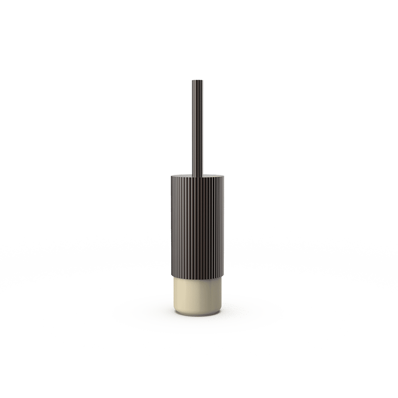 Aluminum and Porcelain Toilet Brush Holder