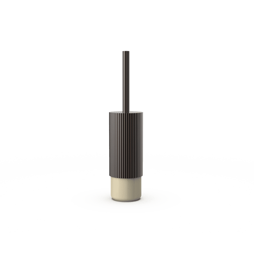 Aluminum and Porcelain Toilet Brush Holder