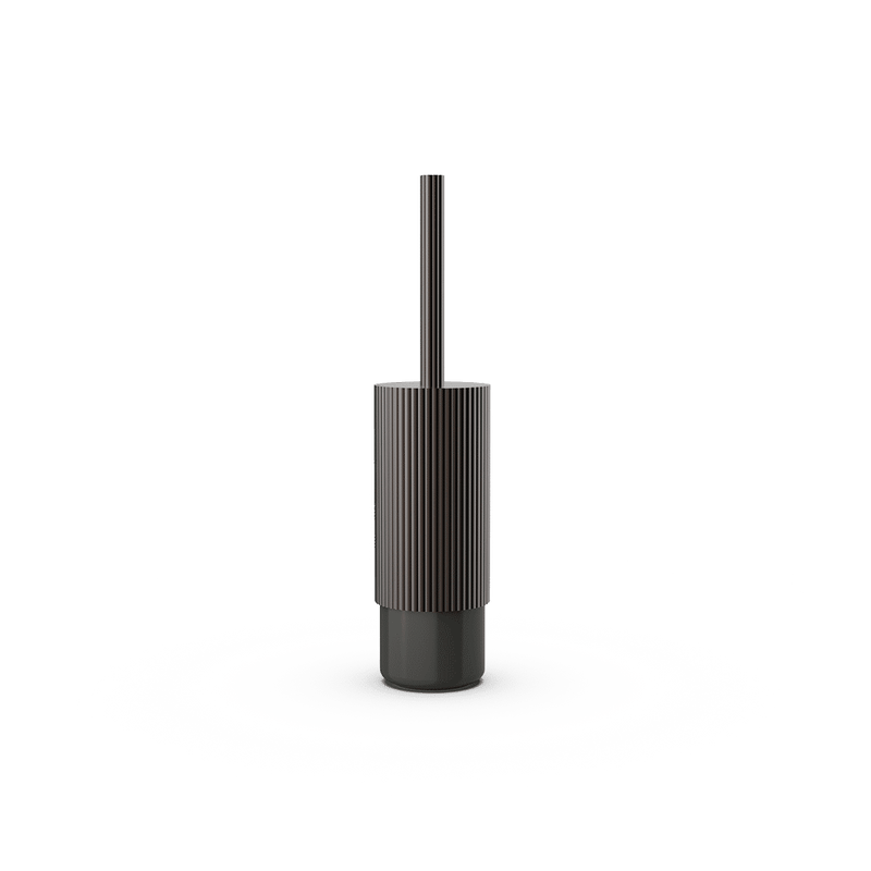 Aluminum and Porcelain Toilet Brush Holder
