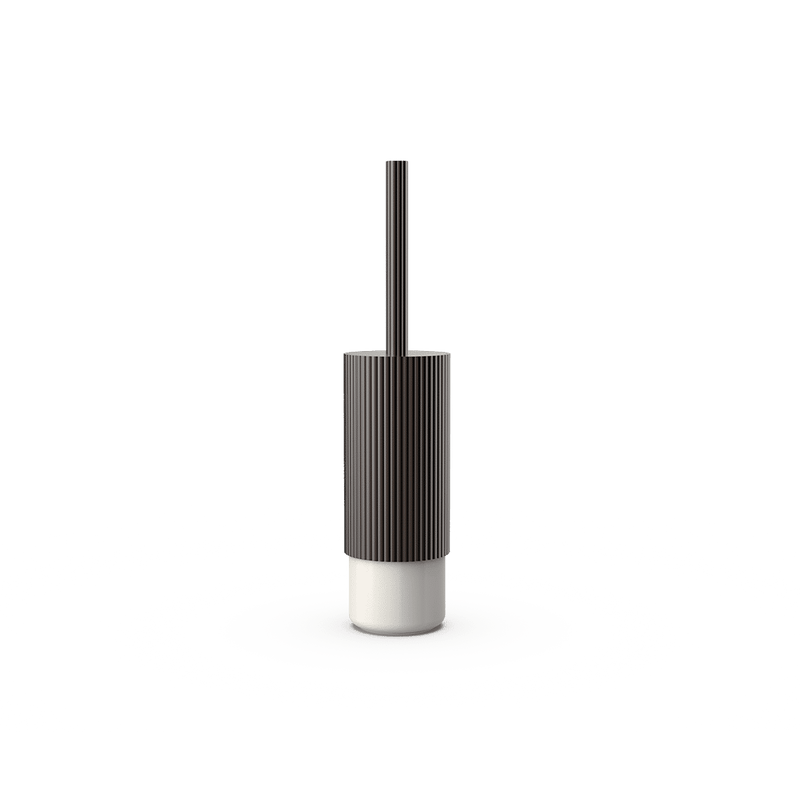 Aluminum and Porcelain Toilet Brush Holder