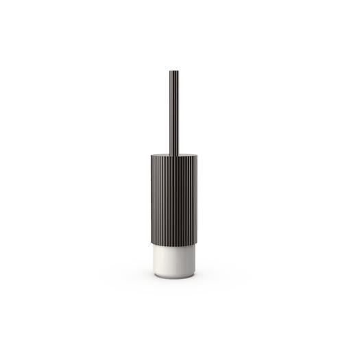 Aluminum and Porcelain Toilet Brush Holder