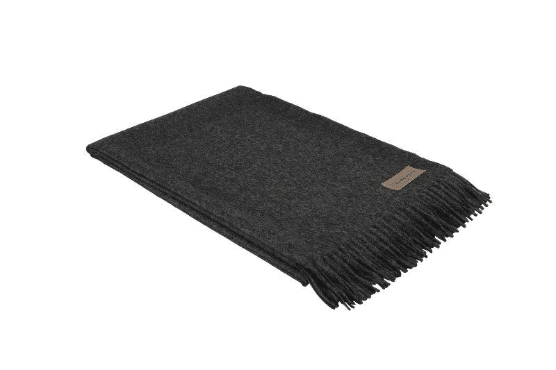 Anthracite Alpaca Wool Blanket
