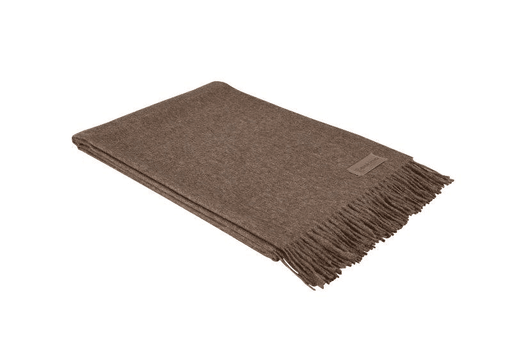 Taupe Alpaca Wool Blanket