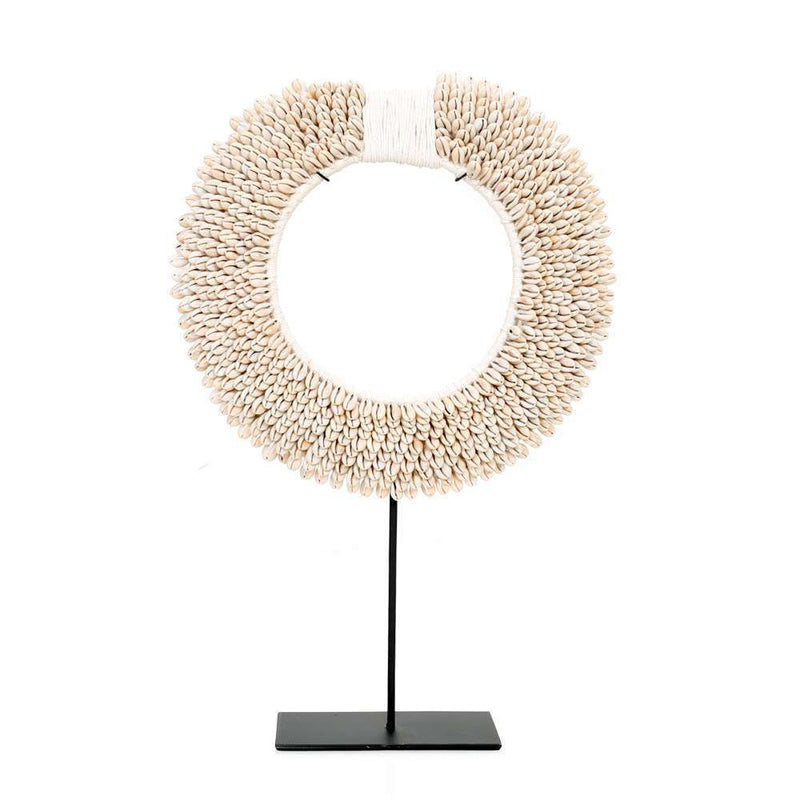shell disc on stand white bazar bizar