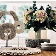 shell disc on stand white bazar bizar