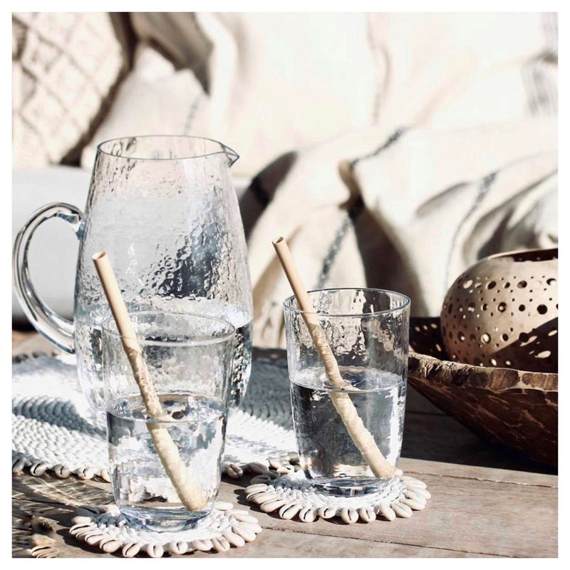 white shell placemat and coaster bazar bizar