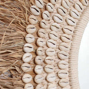 natural handcrafted mirror raffia and shell bazar bizar