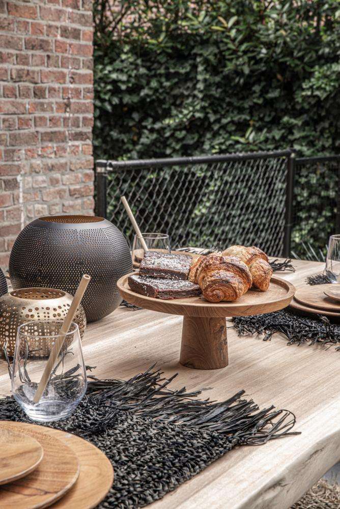 teak wood root cake dish plate bazar bizar