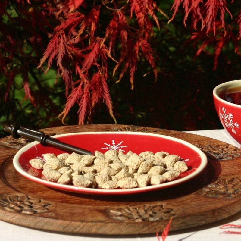 Round Wooden Edelweiss Charger Plate