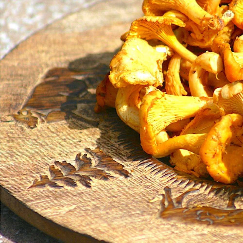 Round Wooden Cow Charger Plate