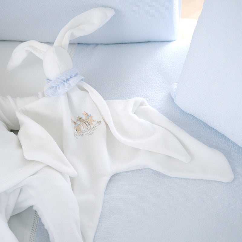 Embroidered doudou Soft rabbit - Velvet