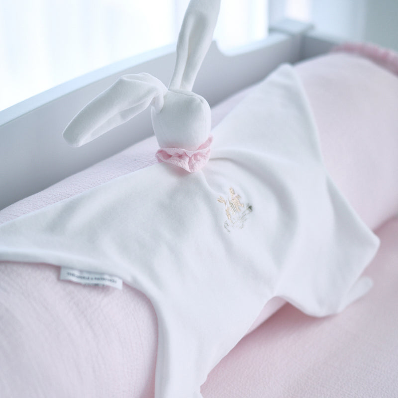 Embroidered doudou Soft rabbit - Velvet