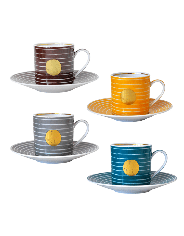 Aboro Coffee Cup & Saucer - Yellow