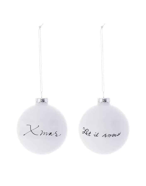 Christmas Ornaments matte white/black