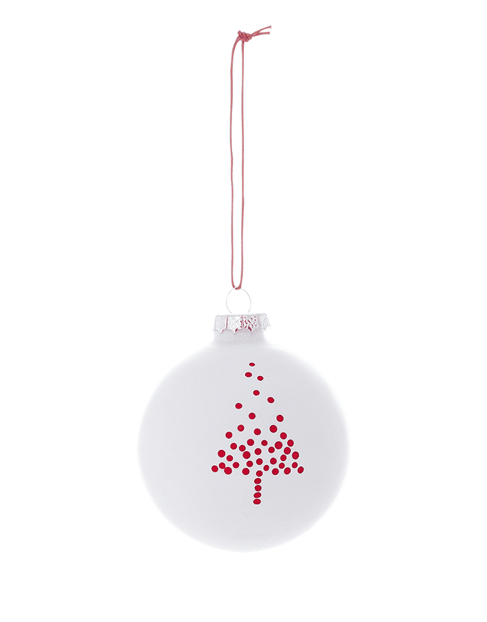Christmas Balls Ornament - White Glass