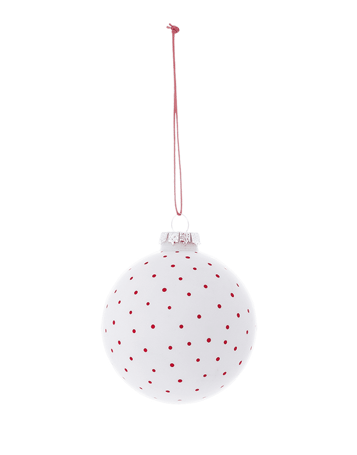 Christmas Balls Ornament - White Glass