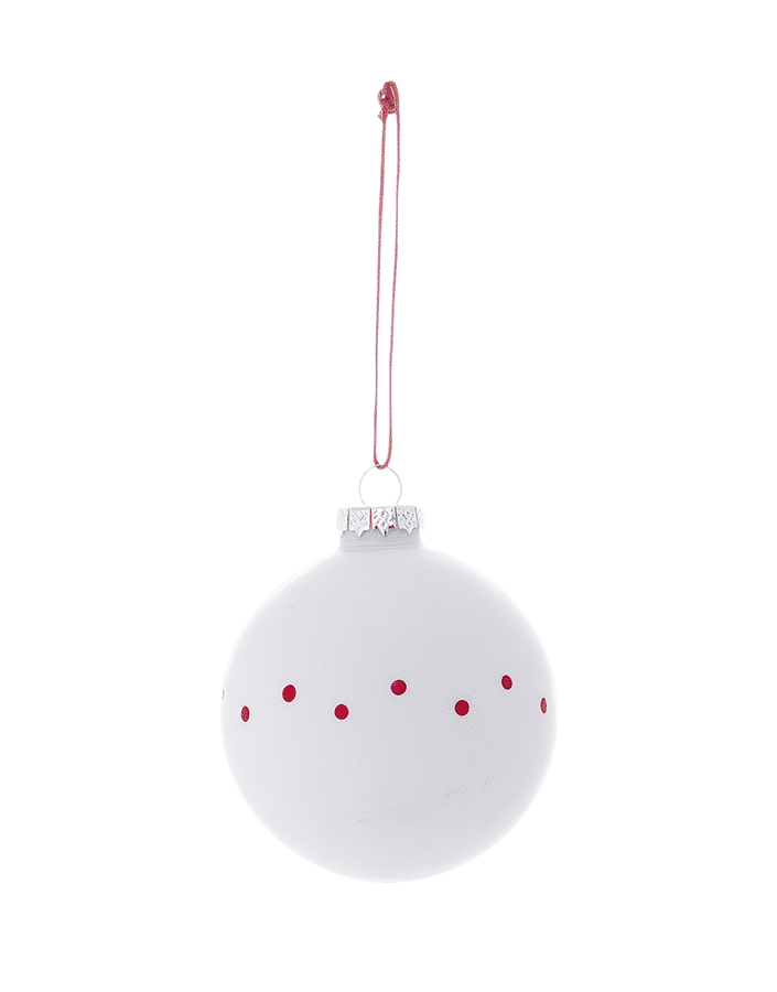 Christmas Balls Ornament - White Glass