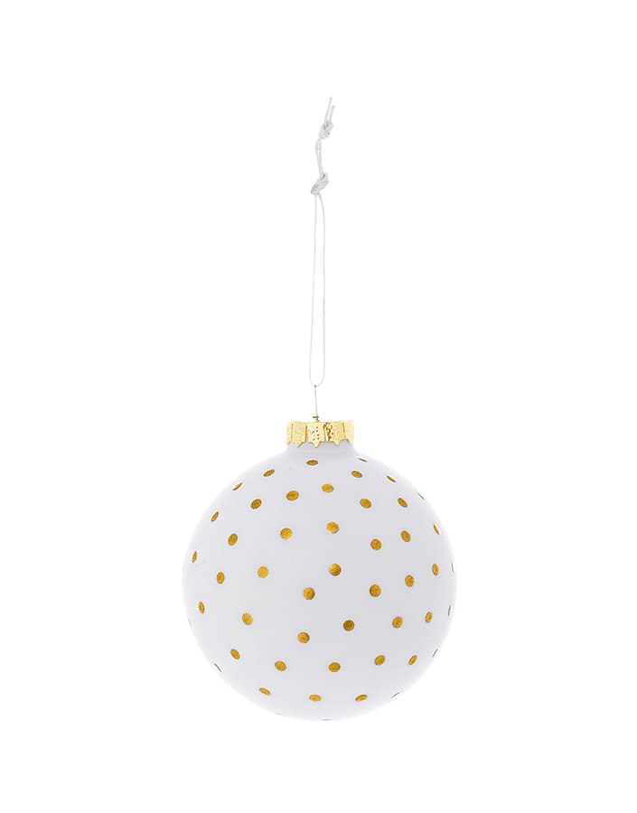 Christmas Balls Ornament - White Glass