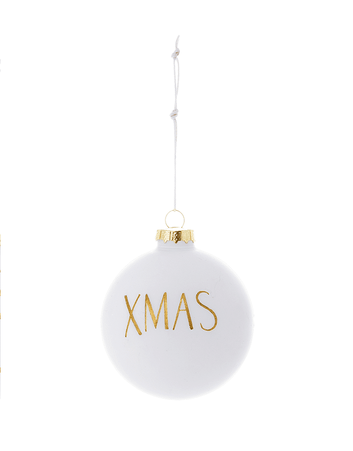 Christmas Balls Ornament - White Glass