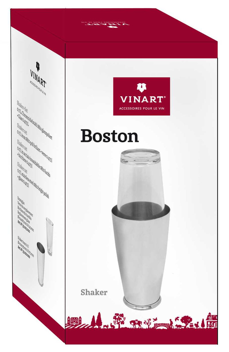set of shakers with stainless steel and glass. Perfect for cocktail creations