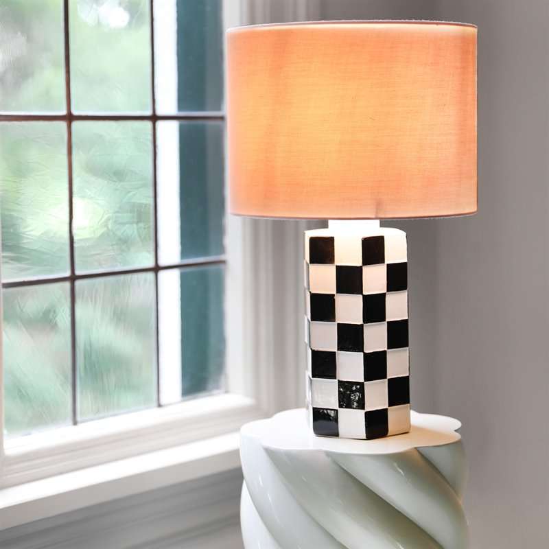Black Check Lamp