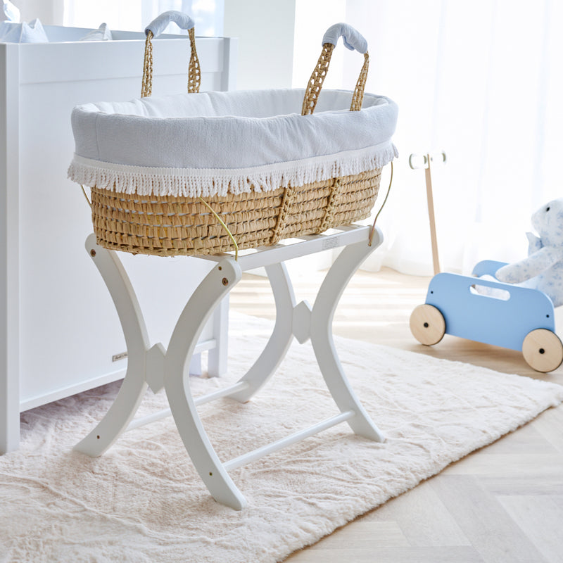 Wicker Moises + Cover blue / padded white