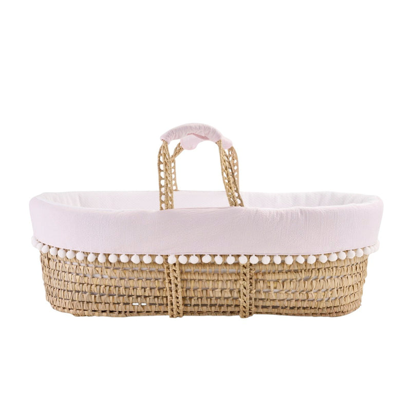 Wicker Moises + Cover pink / padded white