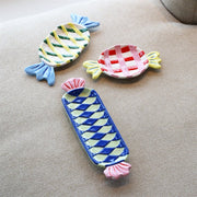 plate with candy shape