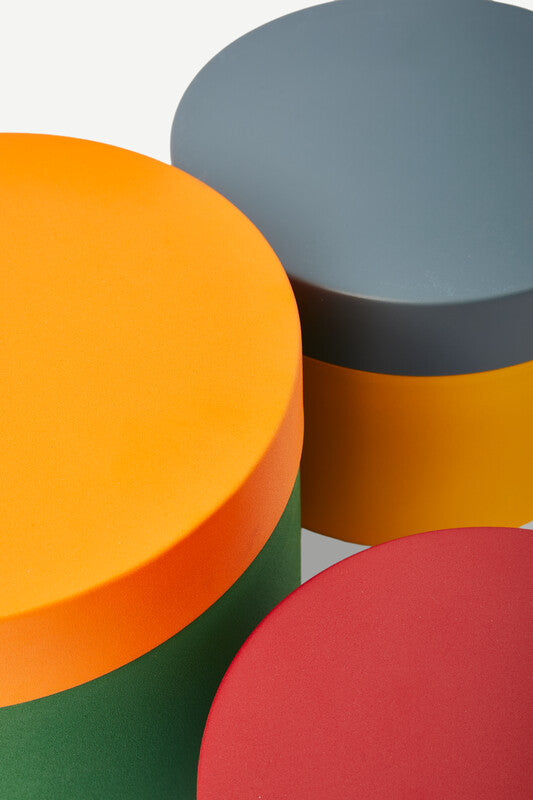 Round Metal Caps And Jars - Multi-colour