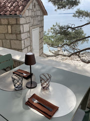 Chocolate Iron Table Lamp with USB