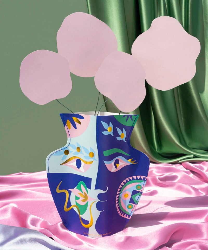 Claire Johnson Paper Vase - Blue