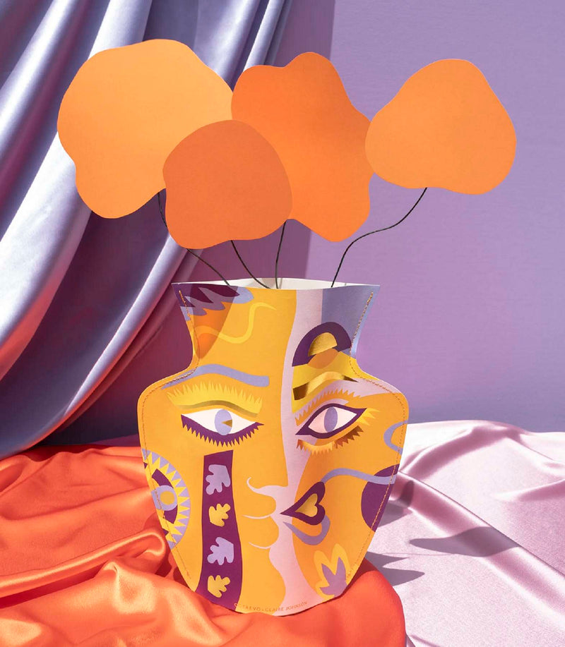 Claire Johnson Paper Vase - Orange