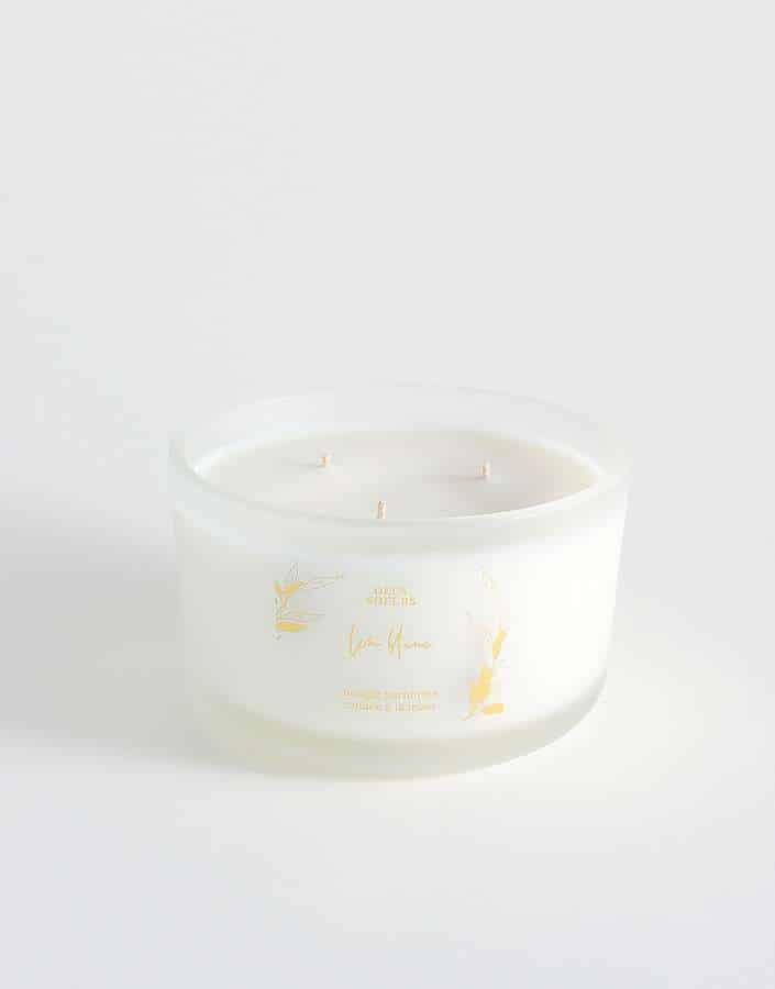 Scented candle white linen deux soeurs