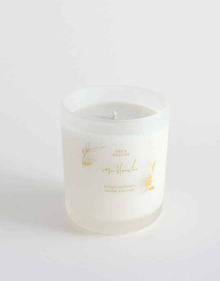 white rose natural candle deux soeurs