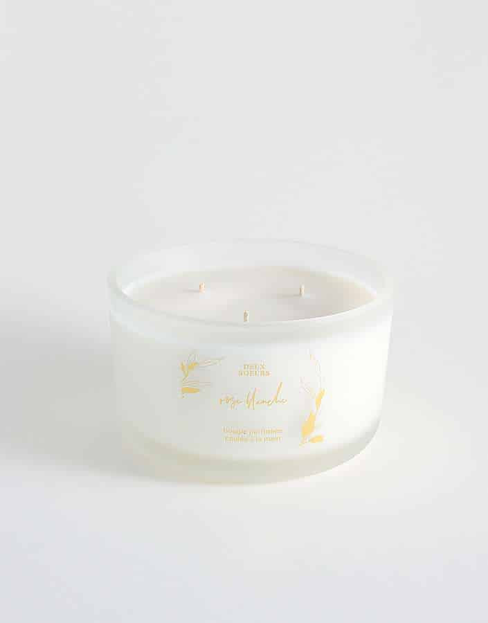 white rose natural candle deux soeurs