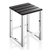 Black and chrome shower stool decor Walther