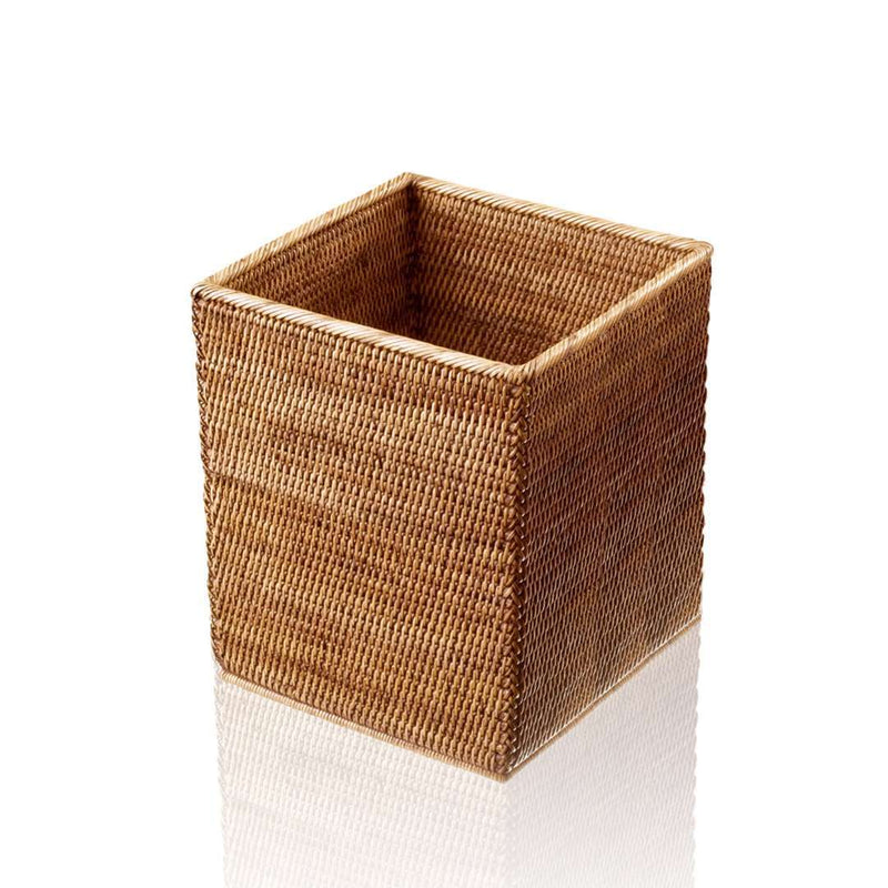 Dark Rattan Basket Paper Bin