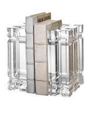 crystal glass bookends eichholtz