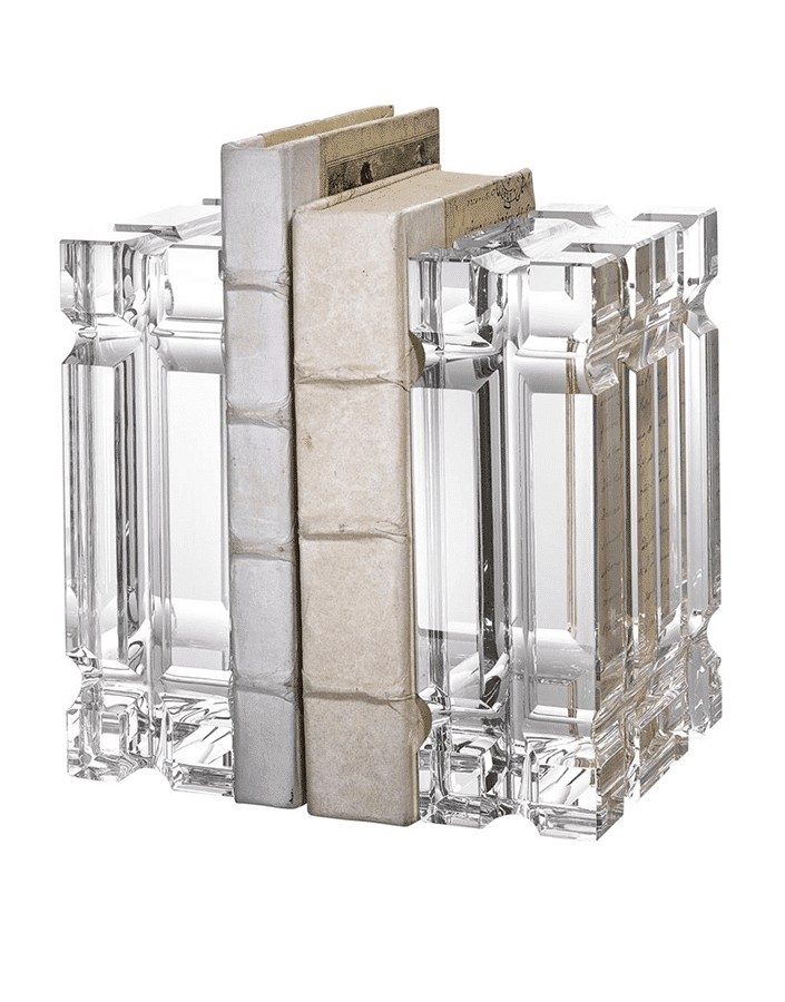 crystal glass bookends eichholtz