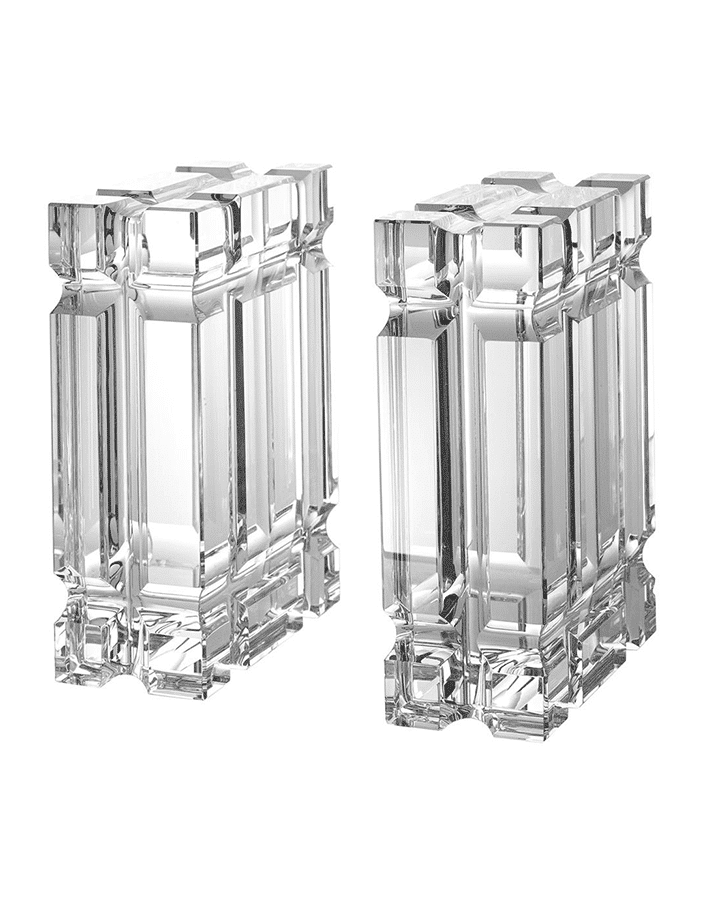 crystal glass bookends eichholtz