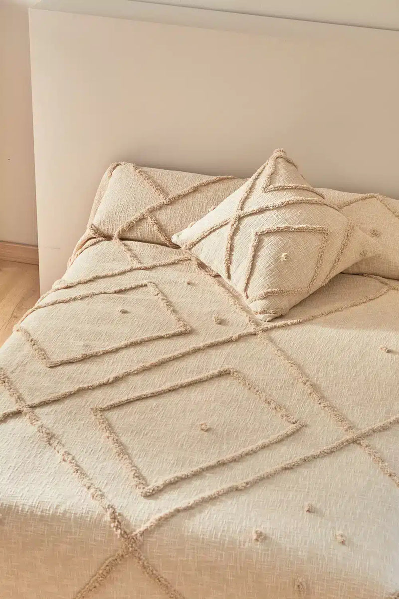 Diamond Bedsheet - Ecru