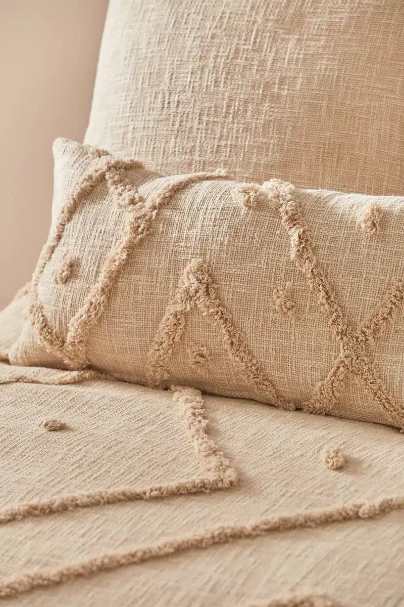 Diamond Cushion Cover - Ecru