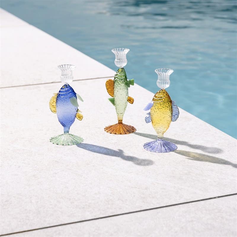 candle holders with a fish-shaped design, adding a whimsical touch to home décor