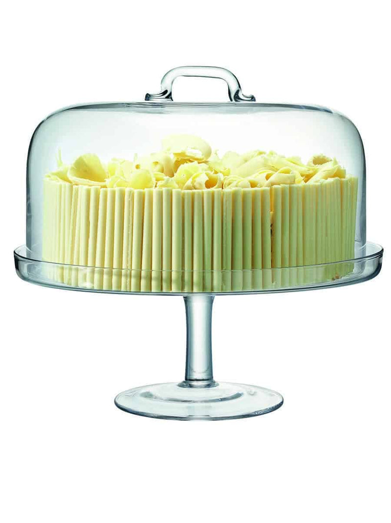 Serve Cakestand & Dome 34.5cm/32cm Clear