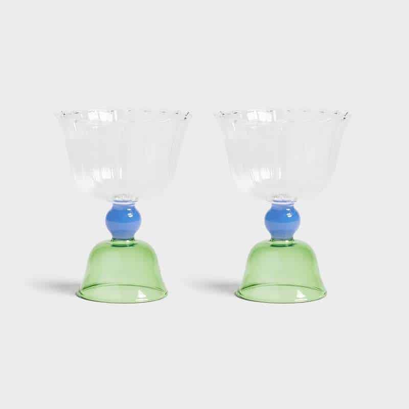 Green Tulip Glass