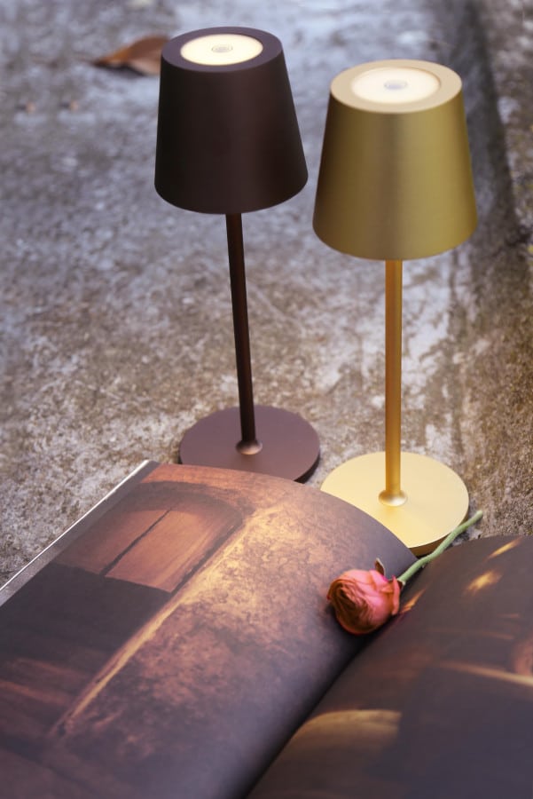 Golden Iron Touch Table Lamp with USB